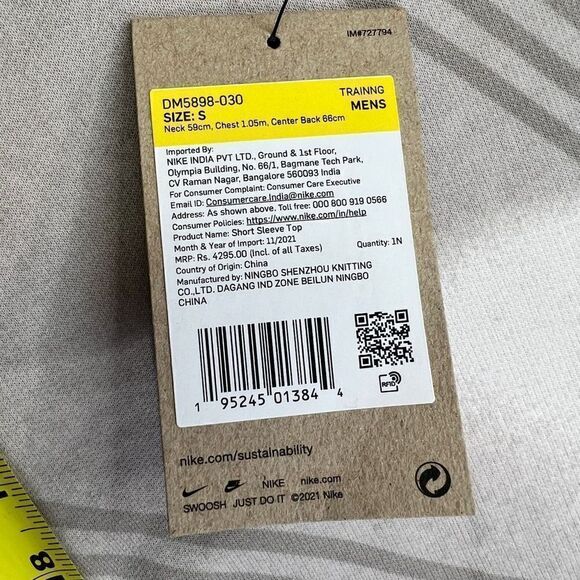 Nike Yoga Dri-fit A.I.R. Robbie Simon Training Hoodie S/S New Men’s Small Tan - Picture 13 of 16